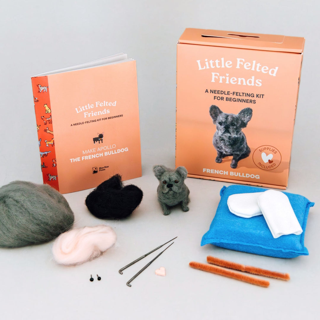 French Bulldog Needle Felting Kit for Beginners