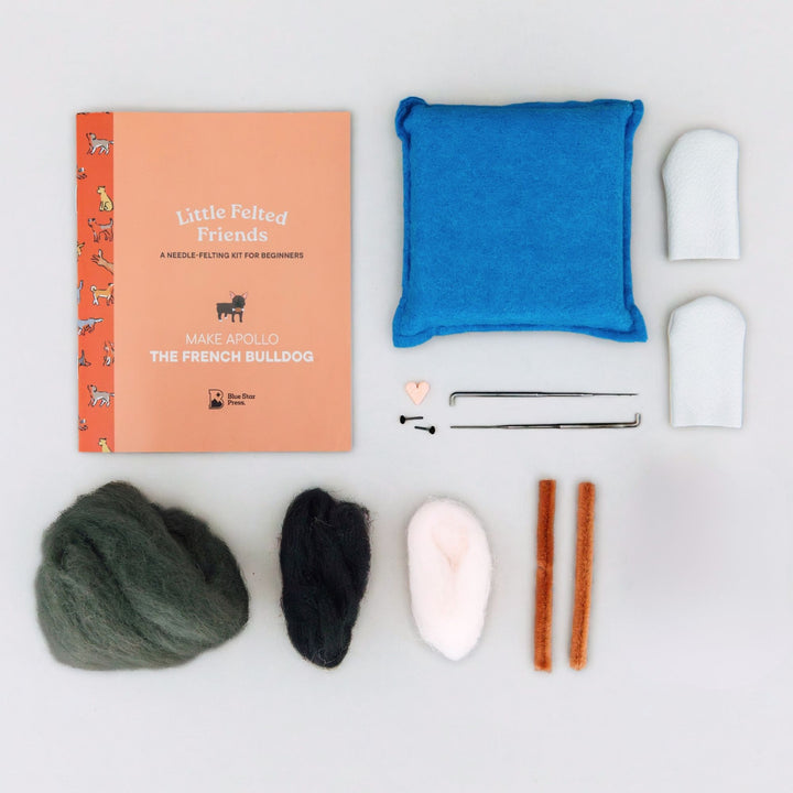 French Bulldog Needle Felting Kit for Beginners
